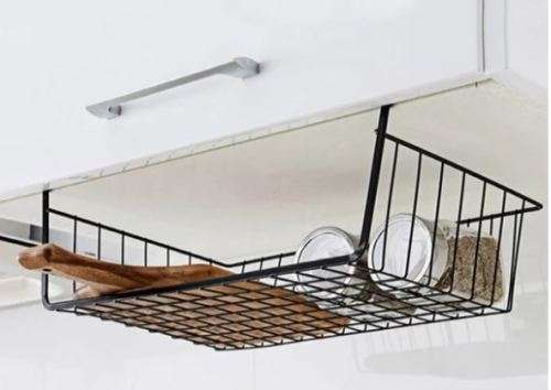 Hanging storage baskets - white