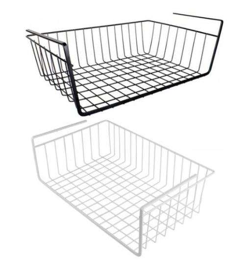 Hanging storage baskets - white