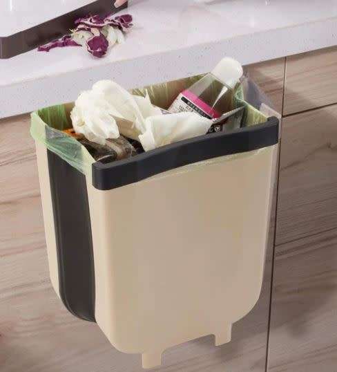 Foldable trash can - use in kitchen, car, bathroom, dining room etc!!