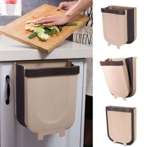 Foldable trash can - use in kitchen, car, bathroom, dining room etc!!