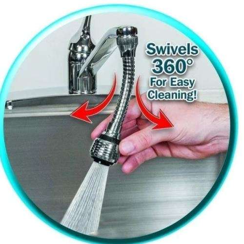 Faucet adaptor with 6" flexi hose