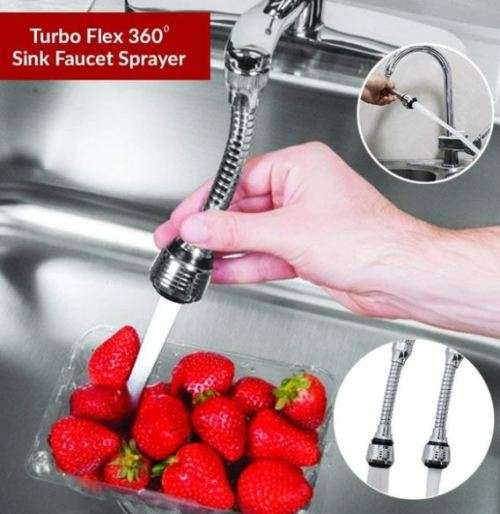 Faucet adaptor with 6" flexi hose