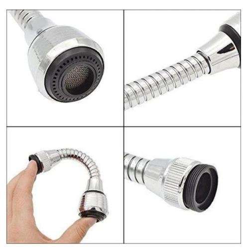 Faucet adaptor with 6" flexi hose