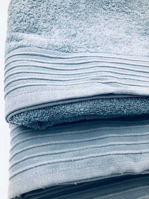 Bath towel 100% cotton 70x130cm - Duck egg