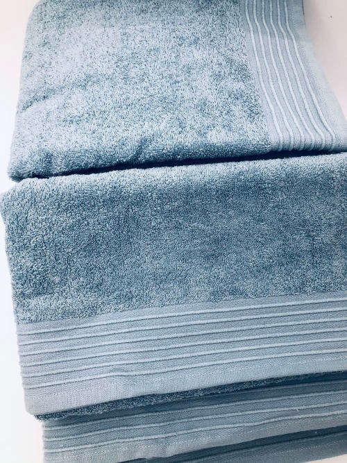 Bath towel 100% cotton 70x130cm - Duck egg