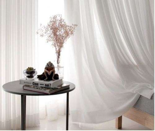 Plain white voile curtains - hook or rod 5mx2.3m - bargain! bargain! bargain!