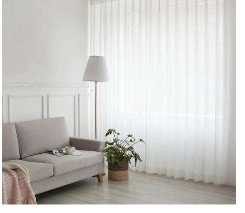 Plain white voile curtains - hook or rod 5mx2.3m - bargain! bargain! bargain!