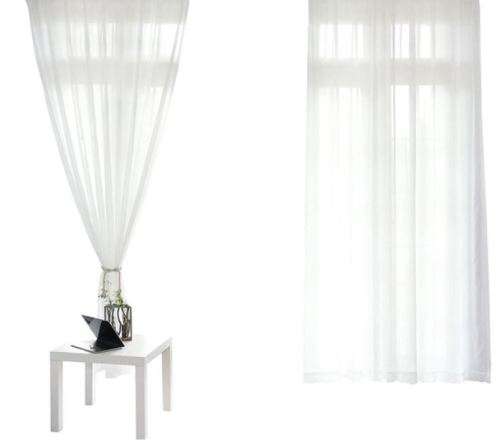 Plain white voile curtains - hook or rod 5mx2.3m - bargain! bargain! bargain!