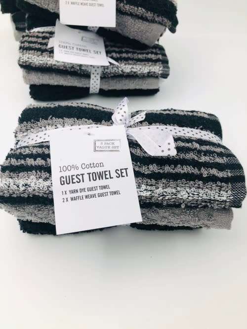 Guest Towels Cotton 30x50cm - 3 Pack