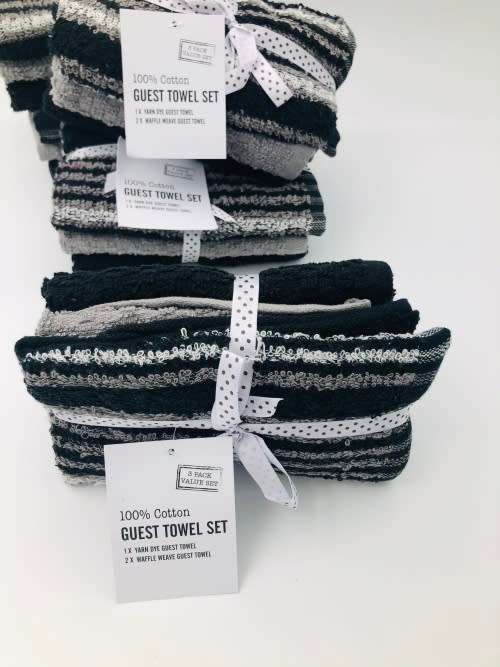 Guest Towels Cotton 30x50cm - 3 Pack