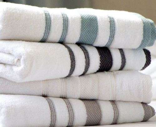 Guest towels 100% cotton 30x50cm - white and steel grey