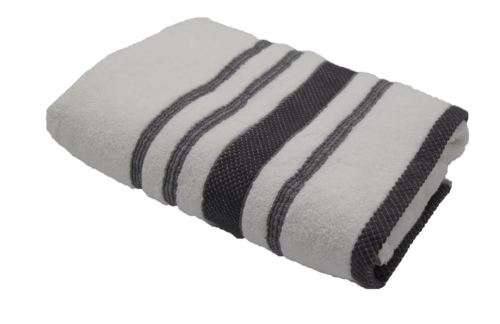 Guest towels 100% cotton 30x50cm - white and steel grey