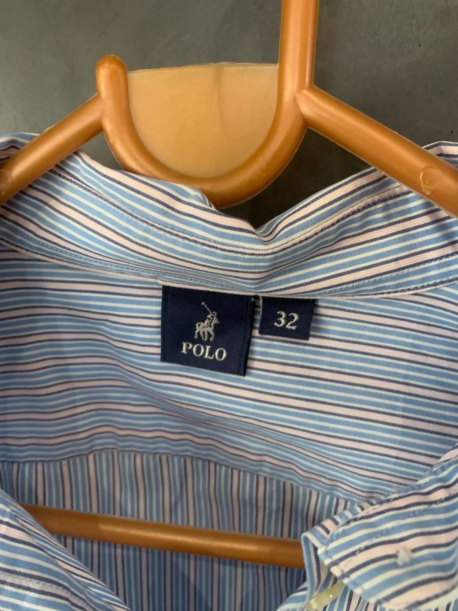 Polo blue striped shirt -S/UK8
