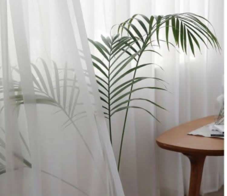 Voile curtains to fit rod or hook - plain white 5mx2.4m