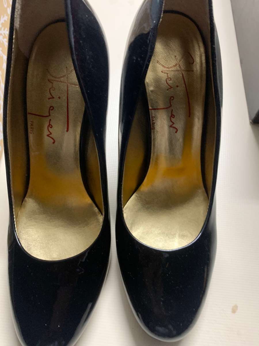 Walter Steiger patent leather heels, UK 3 - Black