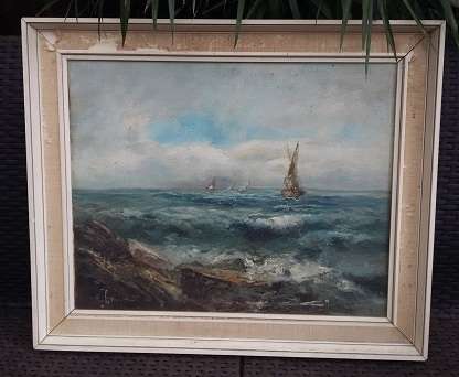 Original Seascape oil painting  - signed (Unknown)