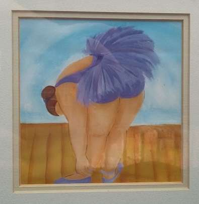 Fat Lady Ballerina Picture in gilt frame