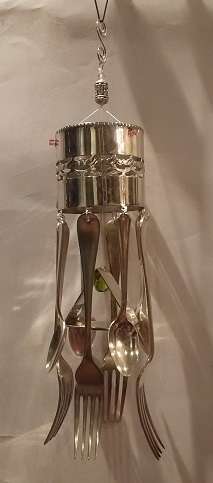 Stunning Silver plated Windchime.  All pieces are marked