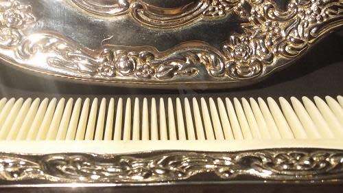Beautiful Plated Dressing Table Brush and Comb - unmarked