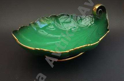 Exsquisite "Vert Royale" Carltonware Footed Bowl - Made in England.  Please read info
