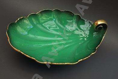 Exsquisite "Vert Royale" Carltonware Footed Bowl - Made in England.  Please read info