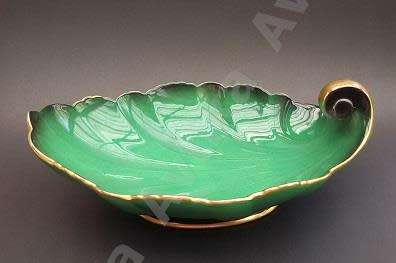 Exsquisite "Vert Royale" Carltonware Footed Bowl - Made in England.  Please read info
