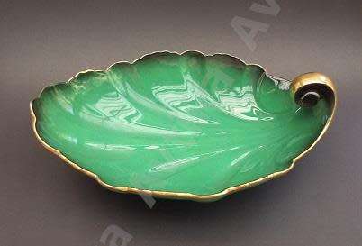 Exsquisite "Vert Royale" Carltonware Footed Bowl - Made in England.  Please read info