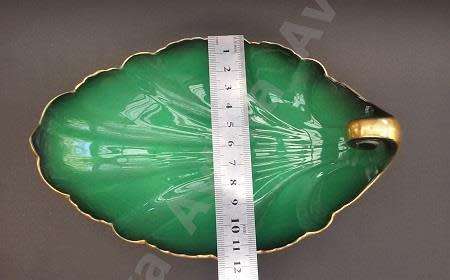 Exsquisite "Vert Royale" Carltonware Footed Bowl - Made in England.  Please read info
