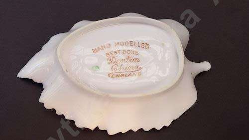Hand modelled Best Bone Deton China trinket dish made in England
