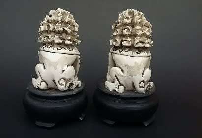 Stunning set of two Oriental Foo Dogs in perfect condition