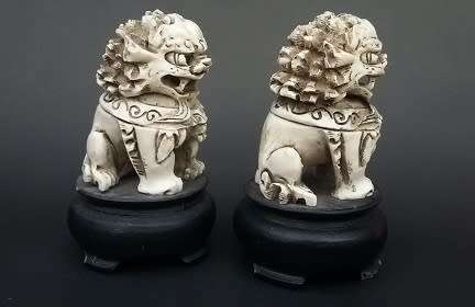 Stunning set of two Oriental Foo Dogs in perfect condition