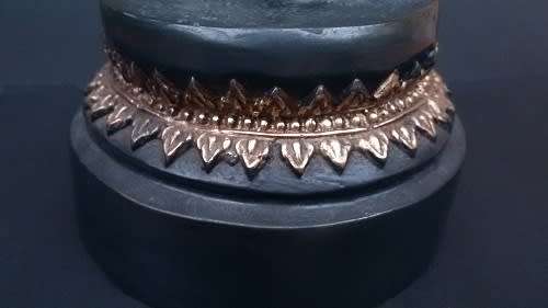 Bronze Statue, Partially Golden, From King Rama. Celestial Archer. Thailand, 1950s