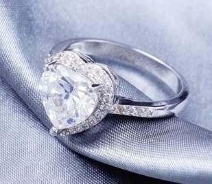 Free Shipping. Fancy 3 Carat Heart cut Sim. Diamond Halo Ring . Size 7/O