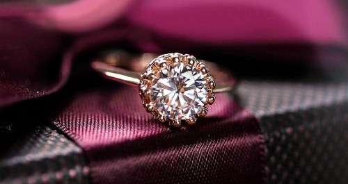 1.28 carat Round Cut Cr. Diamond Solitaire Ring. 18K Gold Plated. Size 9,R,R1/2