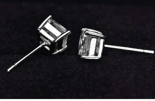Princess Cut  Simulated Diamond Stud Earring