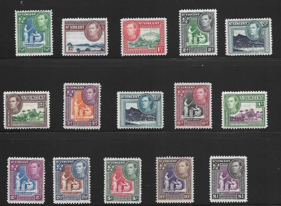 ST VINCENT  KGVI COMPLETE  SET UP TO £1