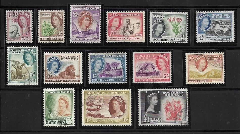 SOUTHERN RHODESIA  1953             FINE USED SET                R1800-00