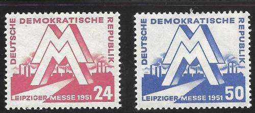 DDR  Mi. 282/283 & Mi 284/285    2 Complete Sets Mint Hinged  1951                           R2200-0