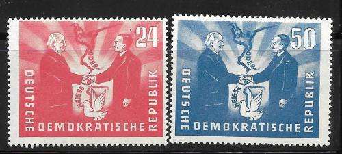 DDR  Mi. 282/283 & Mi 284/285    2 Complete Sets Mint Hinged  1951                           R2200-0