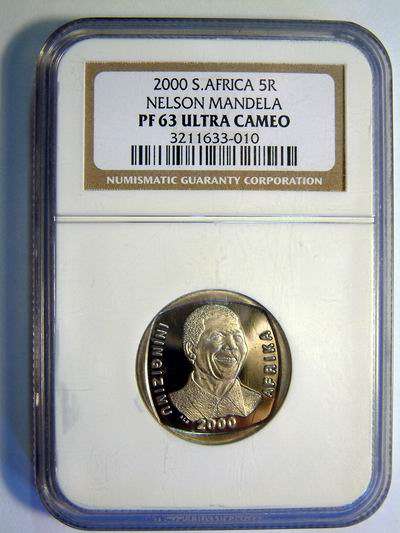 Nelson Mandela PF 63 NGC ULTRA CAMEO R5 Crazy 1 Day Auction @ R1 Start