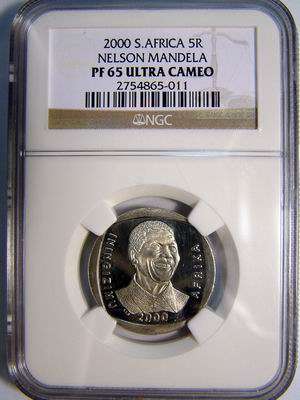 Nelson Mandela PF65 NGC ULTRA CAMEO R5 Crazy 1 Day Auction @ R1 Start
