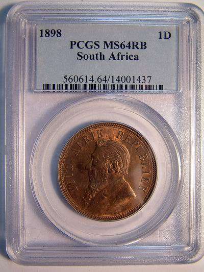 CrAzY @ R1-1898 ZAR 1 PENNY MS64 RB !!!!