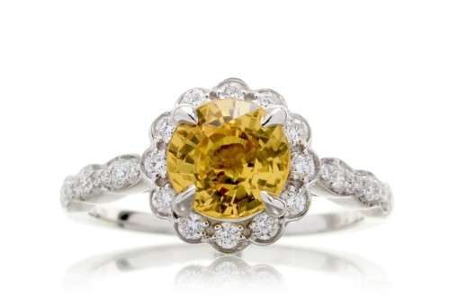 ***Video*** Exceptional Flawless Golden Yellow 1.3ct Sapphire Round Cut (Dont Miss this One)