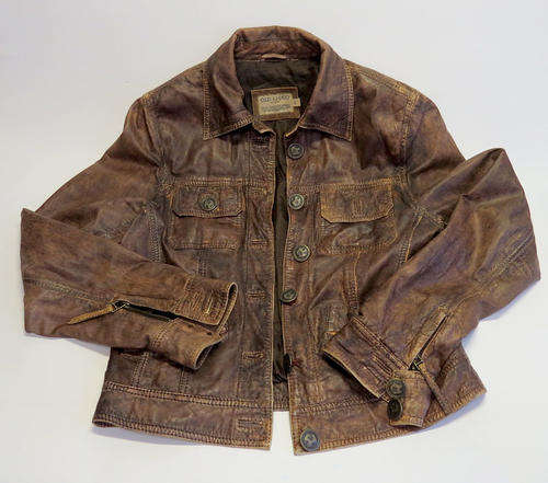 Very Soft leather bunny jacket - hardly worn