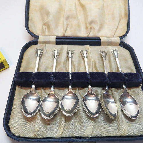 6 x sterling silver coffee spoons