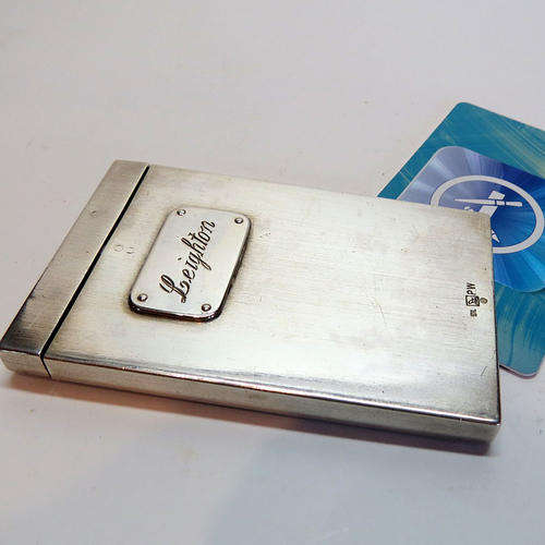 Egyptian silver card holder