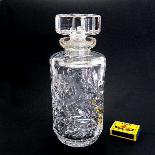 Heavy cut glass Liquor decanter with stopper