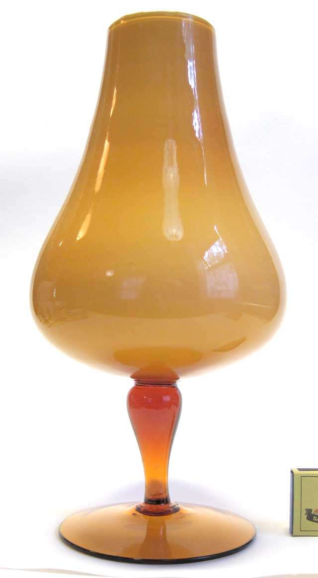 Glass Amber Vase (Large)