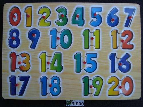 Wooden Numbers Puzzle!! With Gripping Knobs...