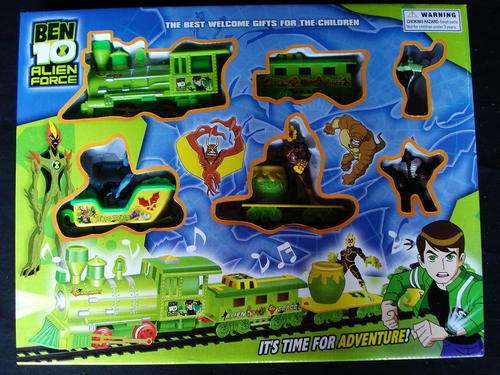 ***NEW*** BEN 10 TRAIN SET!!! Rides along the track!!